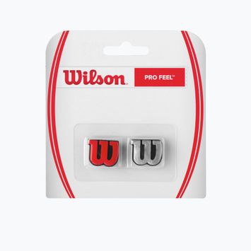 Tenisový tlumič Wilson Profeel 2 ks stříbrný/červený WRZ537600
