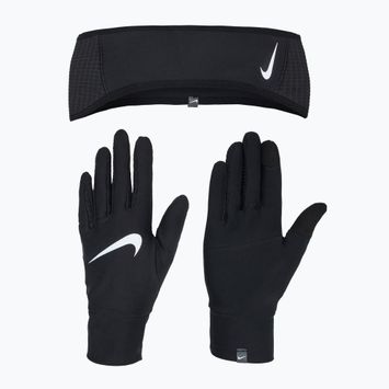 Dámský set čelenka a rukavice  Nike Essential Running black/black/silver
