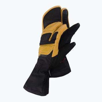 LENZ Heat Glove 8.0 Finger Cap Lobster vyhřívané lyžařské rukavice černo-žluté 1207