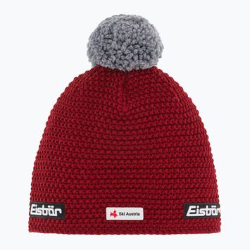 Zimní čepice Eisbar Jamie Pompon Ska burgundy/graumele
