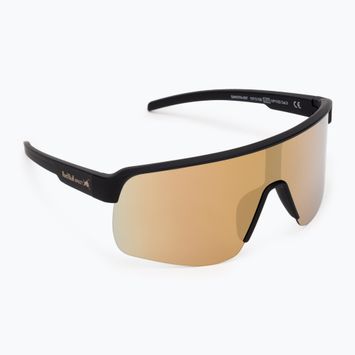Cyklistické brýle Red Bull Spect Dakota rubber black/smoke se zlatým zrcadlem