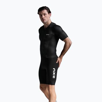 Pánská tritlonová kombinéza  2XU Aero Hex Sleeved black/white