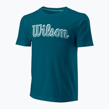 Pánské tenisové tričko Wilson Script Eco Cotton Tee blue/coral