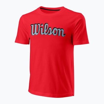 Pánské tenisové tričko Wilson Script Eco Cotton Tee wilson red