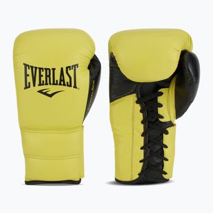 Boxerské rukavice Everlast Powerlock 2 Laced Pro Training neon yellow