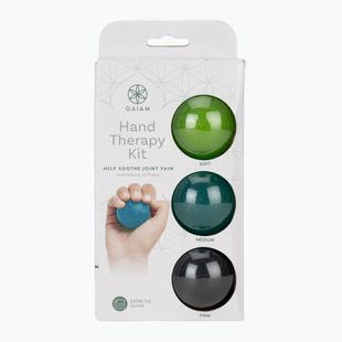 Masážní míčky Gaiam Restore Hand Therapy Knit green/yellow/black