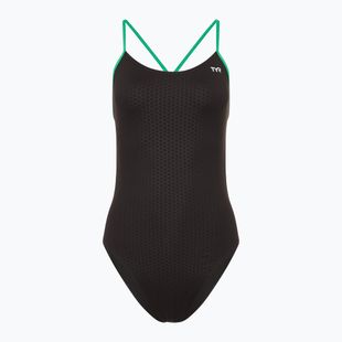 Dámské jednodílné plavky TYR Hexa Cutoutfit black/green