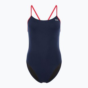 Dámské jednodílné plavky TYR Hexa Cutoutfit navy/red