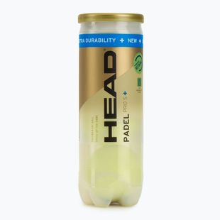 Míčky na padel  HEAD Padel Pro S+ 3 ks yellow