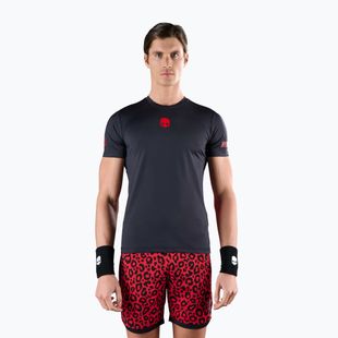 Pánské tenisové tričko HYDROGEN Panther Tech Tee black/red