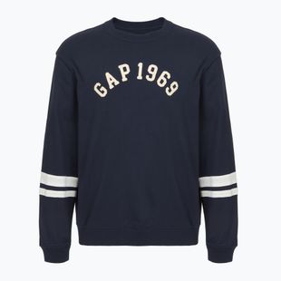 Pánská mikina GAP Logo Piping Crewneck blue navy