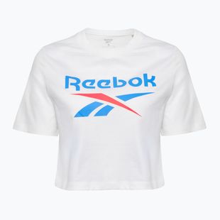 Dámské tričko Reebok Identity Big Logo Crop Tee white/coral/blue