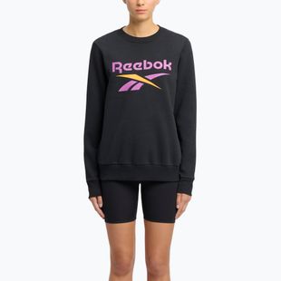 Dámská mikina Reebok Identity Big Logo Fleece Crew black/purple rave/electric amber