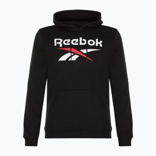 Pánská mikina  Reebok Identity Big Logo Fleece Hoodie black/white/vector red