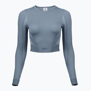 Dámské fitness tričko longsleeve Reebok RBK Lab Seamless Crop upgrade blue