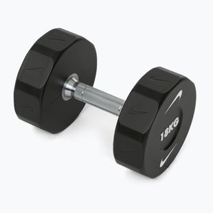 Chromovaná činka Nike Strength Pro Urethane Dumbbell 18 kg black/white