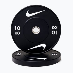 Olympijské bumperové závaží Nike Strength Rubber Bumper Plates 10 kg black/white