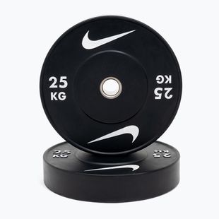 Olympijské bumperové závaží Nike Strength Rubber Bumper Plates 25 kg black/white
