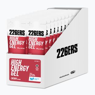 226ERS High Energy Sada energetických gelů s kofeinem 24 ks. x 76 g třešeň