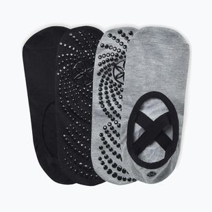 Ponožky Gaiam Grippy Yoga 2 pack grey/black