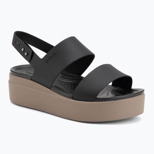 Dámské sandály  Crocs Brooklyn Low Wedge black/mushroom