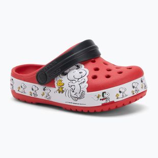 Dětské nazouváky Crocs Fun Lab Snoopy Woodstock Clog Toddler flame