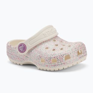 Dětské nazouváky Crocs Classic Glitter Clog Toddler oyster