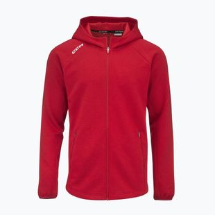 Pánská mikina CCM Locker Room Full Zip SR red