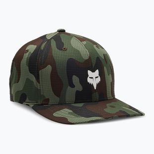 Pánská kšiltovka Fox Racing Fox Head Camo Tech Flexfit green camo