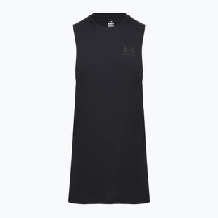 Pánské tréninkové tričko Under Armour Left Chest Cut Off Tank black/black