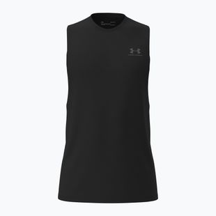 Pánské tréninkové tričko Under Armour Left Chest Cut Off Tank black/black
