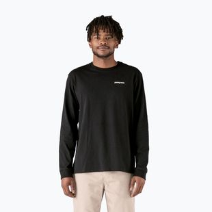 Pánské trekové tričko longsleeve Patagonia P-6 Logo Responsibili black