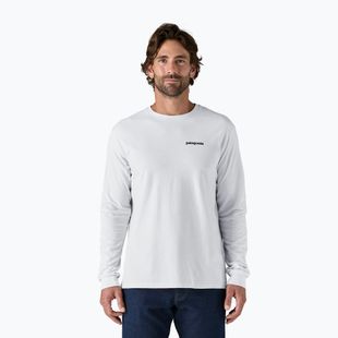 Pánské tričko Patagonia P-6 Logo Responsibili Longsleeve white