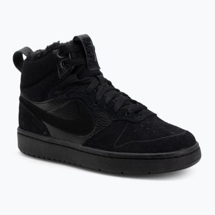 Dětské boty Nike Court Borough Mid 2 black/black/black