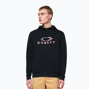Pánská mikina Oakley Bark 2.0 Hoodie FZ black/american flag