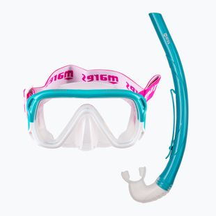 Dětská šnorchlovací sada Mares Combo Keewee Junior aqua/white/clear