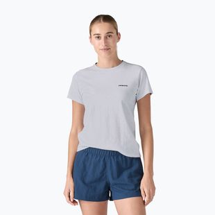 Dámské trekingové tričko Patagonia P-6 Logo Responsibili-Tee white