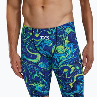 Pánské plavecké jammery TYR Thresher Jammer Hyperblitz blue/green
