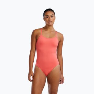 Dámské jednodílné plavky TYR Durafast Elite Solid Cutoutfit coral