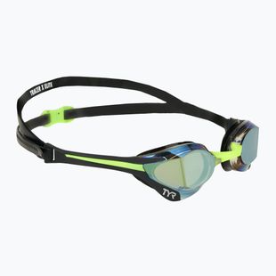 Plavecké brýle TYR Tracer-X Elite Racing Mirrored black/lime