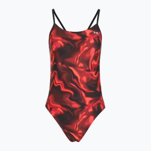 Dámské jednodílné plavky TYR Durafast Elite Waveform Cutoutfit red