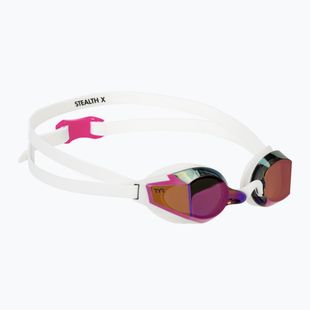 Plavecké brýle TYR Stealth-X Performance Mirrored pink/white