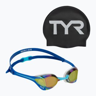 Plavecké brýle TYR Tracer-X Elite Racing Mirrored blue/turquoise