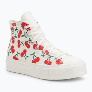 Dámské tenisky Converse Chuck Taylor All Star Lift Platform Cherries Hi egret/red/green