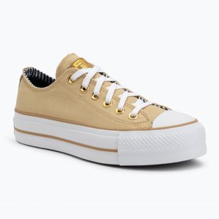 Dámské tenisky Converse Chuck Taylor All Star Lift Platform Herringbone Stripe utility sunflower/trek tan