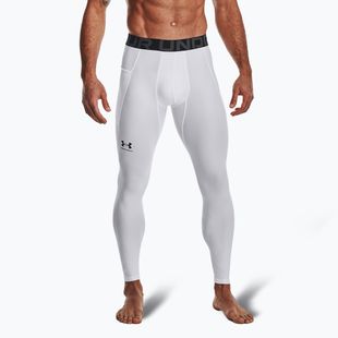 Pánské fitness legíny Under Armour HeatGear white/black