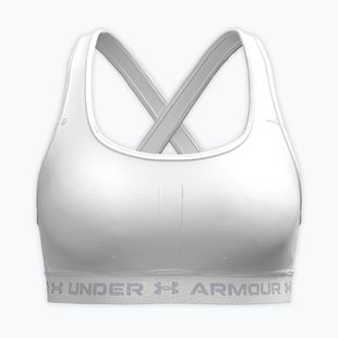 Sportovní podprsenka Under Armour Crossback Mid white/white/halo gray