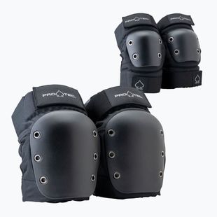 Sada chráničů na likty a kolena Pro-Tec Street Open Back Knee Elbow black