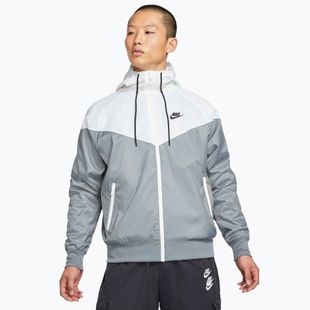 Pánská bunda Nike Sportswear Windrunner smoke grey/white/smoke grey/black