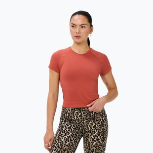 Dámské tričko na jógu Sweaty Betty Athlete Crop Seamless Workout terrazzo red